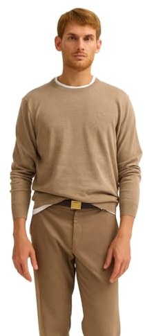 bugatti Herren Pullover Rundhals 7400-85510D | Regular Fit Basic Essential Baumwolle