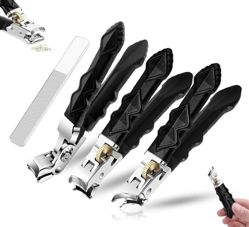 3 Stück Solymody Nagelknipser FußNäGel, Solymody Nagelexpert, Nagelknipser FüR Senioren, Solymody Orthoclip, Schräger Knipser, Agelknipser mit Breiter BackenöFfnung und Spritzschutz für Senioren