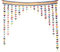 GURU SHOP Türbehang, Türvorhang mit Bunten Vögeln, Mehrfarbig, Baumwolle, 50x100x2 cm