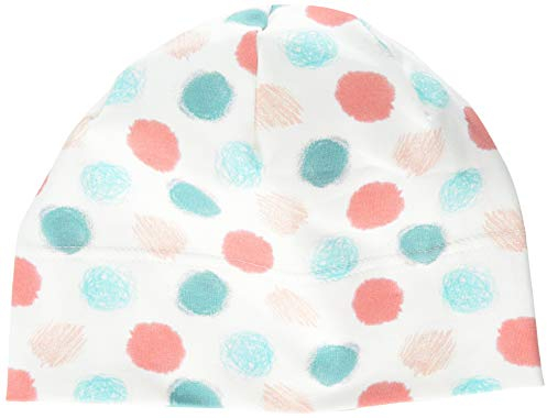 maximo Mädchen Beanie, Jersey Mütze, Mehrfarbig (Baltic-Pink-Rose-Tupfen 34), 55