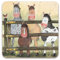 Alex Clark Ponies Fridge Magnet - Horses - Equestrian - Farm - Original Artwork - Fridge Magnet for Animal Lovers - Magnetic Art Tile - Gift Ideas - Designed in The UK...