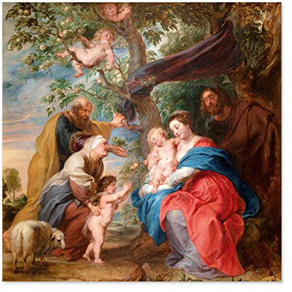 Artery8 Rubens: Die Heilige Familie unter einem Apfelbaum Ungerahmter großer Druck 61x61 cm