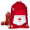com-four® XL Geschenksack mit Weihnachtsmann-Motiv - Nikolausbeutel für Weihnachten zum Befüllen - Weihnachtssack - Gabenbeutel für Weihnachtsmannkostüm und X-Mas-Dekoration