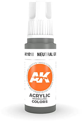 AK Interactive 3rd Gen Acrylic Neutral Grey 17ml