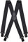 Olata Hosenträger Herren - Extra breite Träger und schwarze Metall-Clips, Hosenträger X-Form mit überkreuzten Trägern – 4 cm. Dunkelgrau