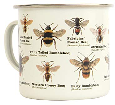 Gift Republic GR270114 - Ecologie Bee Enamel Mug - Durable and Lightweight, Ideal for Bee Lovers
