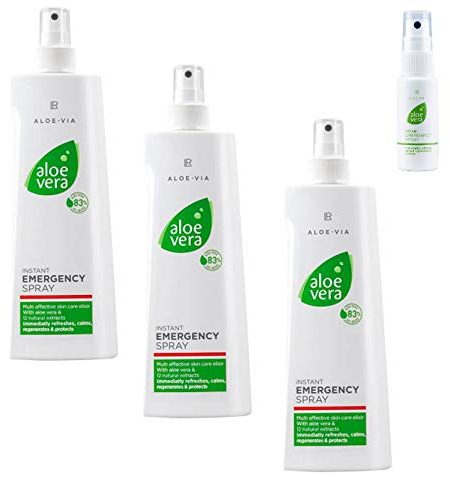 3er SparSet ** Aloe Via Emergency Hautspray ** 3 x 150ml (3er Set + ToGo Flasche)