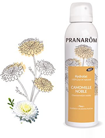 Pranarôm Hydrolat de Camomille Noble Bio, Apaise les yeux gonflés et fatigués, Décongestionne - Peaux sensibles 150 ml