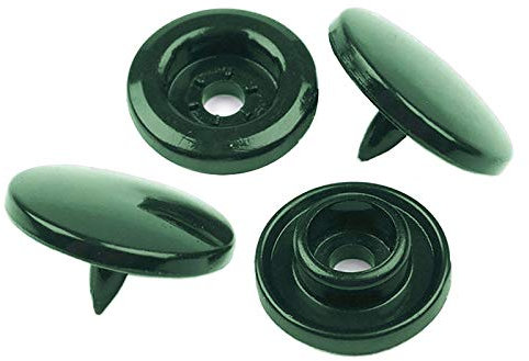 50 Druckknöpfe rund Snaps Druckknopf Snap Button Knöpfe Farb- Größenwahl, Größe:12mm, Farbe:tannengrün