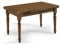 Mar.c.a. Design TV-Rechteckiger ausziehbarer Tisch bis zu 230 cm, mit gedrechselten Beinen, Massivholz, Dunkelnuss, Landhausstil, mit 2 Verlängerungsplatten à 35 cm - Maße: 160x85x80 cm