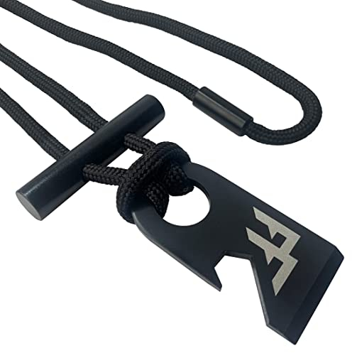 Forest Fundamentals™ Sidekick Fire Starter™ | Ferro Rod Fire Steel & Striker Halskette | Allwetter, EDC, Bushcraft, Camping | Flaschenöffner & Zunderschaber | 5.500º F geschmolzene Funken