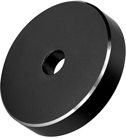 Adaptador de Tocadiscos, Discos de Vinilo, Aluminio Sólido, 45 RPM, Adaptador de Tocadiscos, Hoja de Conversión de Agujeros Grandes, Adaptador de Abrazadera Negra de Vinilo para la Mayoría(negro)