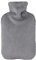 samply Hot Water Bottle with Furry Cover, 2L Hot Water Bag for Hot and Cold Compress, Hand Feet Warmer, Neck and Shoulder Pain Relief, Grey