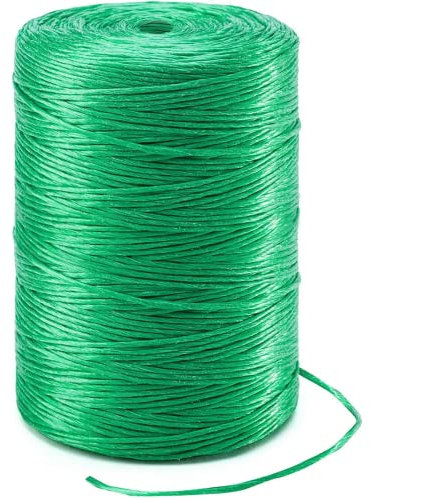 JKG® Ficelle de jardin verte de 200 m – Corde verte de jardin robuste | Parfait pour les travaux manuels, le bricolage, le support de plantes | Corde en jute naturelle épaisse et solide pour emballage