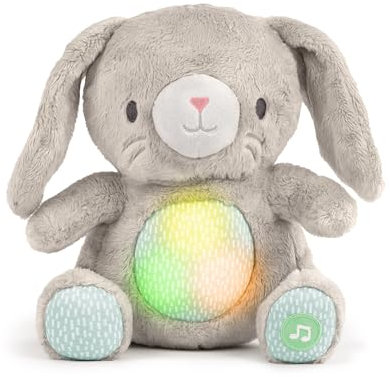Ingenuity Heart to Hugs Sylvi Wohlfühl Plüschhase, Lichter und Geräusche durch Schütteln des Spielzeugs oder durch Drücken des Fußes, 0+ Monate