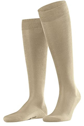 FALKE Tiago M Kh sostenibili cotone filo di Scozia al ginocchio tinta unita 1 paio, Calzini lunghi Uomo, Beige Country 4380, 43-44