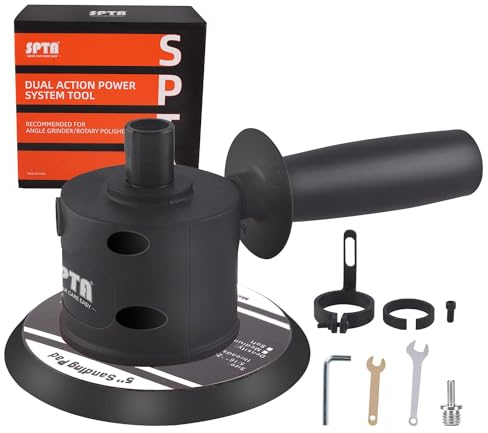 Da Power System, 125mm Polierer/Poliergerät Polieraufsatz für Poliermaschine, Exzenter Poliermaschine Adapter für Bohrmaschine, HSS-Polieren Zubehör, für Polieren Auto Boot Motorrad -DAPSTS5
