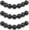 MJDCB Perlen zum Auffädeln 4mm 85 stück Schwarz Gestreifter Achat Halbedelsteine Perlen mit Loch Natürliche Lose Runde Steinperlen für Herstellung Schmuck Armbänder Halsketten