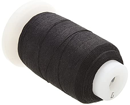 The Beadsmith Pure Silk Cord – Black, Size B (0.203 mm/0.008”), 390 Yards (1170 ft), 1/2-Ounce Spool