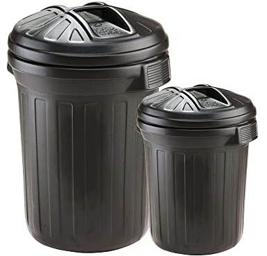 Large Heavy Duty Shatterproof 80 Litre Capacity Outdoor Rubbish Bin With Lid (1)