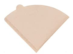 100 Stück Kaffeefilter, Ungebleichte Kaffeekegel Kaffefilter Filterpapier für Kaffee Tropfer & Pour Over Kaffeemaschine (V01 Naturbraun)
