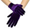 Damen Satin Classic Opera Fest Party Audrey Hepburn Handschuhe - 1920er Stil, Elastisch, Erwachsene Größe, Handgelenklange Kurze Samt, Kostüm - Lila