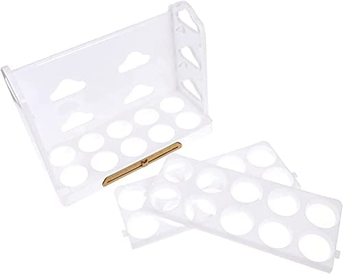 Egg Holder ,Egg Rack, Egg tray, Egg storage Egg Storage Box Drawer Tray Mini Refridgerator Plastic Pallet Fridge Egg Holder Egg Drawer Chicken Egg Storage Container Household Egg Holder 30egg ( Color