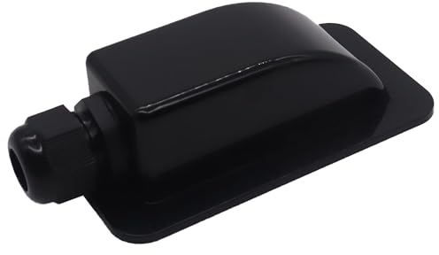 HISports Dachdurchführung Wohnmobil IP68 Wasserdicht ABS Solar 1 Fach Kabeldurchführung für Solaranlage Wohnmobil Caravan Boot Sat-Anlage und Klimaanlage,3-12mm Schwarz