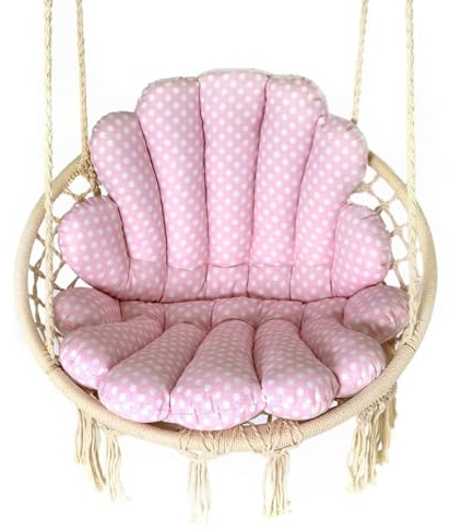 Love Gifts® Fauteuil suspendu sans armature | Fauteuil suspendu d'intérieur avec deux coussins idéal pour l'intérieur comme le salon et la chambre d'enfant | Points
