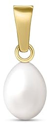 Amberta Allure Damen Anhänger mit Perle aus 9K Gold: Perlenanhänger ohne Kette in Gold - 6 bis 7 mm