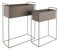 Present Time Blumentopf Set Essence Straight - Grau - 51x24x65cm - Rechteck - Eisen - Pflanzgefäß - Pflanzkübel