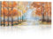 Mit Rahmen Großes Leinwandbilder Bilder Herbst Wälder Wald Baum Park bild auf leinwand Wandkunst Modern Wandbilder XXL Kunstdruck Deko für Wohnzimmer Schlafzimmer fertig zum Aufhängen 120x50cm