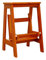 ACLips ErWaad Step Stool Wooden Adult Solid Wood Folding Staircase/Multi-Functional Wooden Chair/Mobile Ladder/Double Ladder (B)