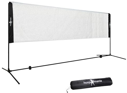 HOOPOMANIA Badminton Netz [3m oder 5m] höhenverstellbares Volleyballnetz für Outdoor