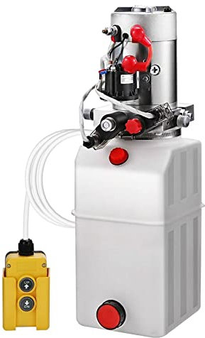 Pompe hydraulique 8 Quart 12V Plastique Double agir à double pompe hydraulique Unité d'alimentation de la remorque SUNBING