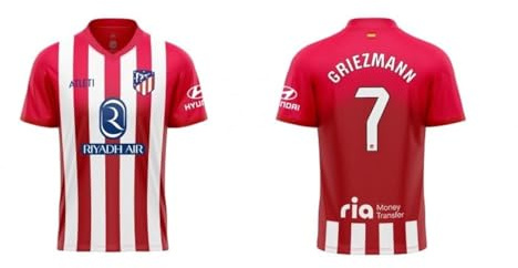 ATM Official Home Jersey 23-24 Griezmann 8 T-Shirt Unisexe pour Adulte