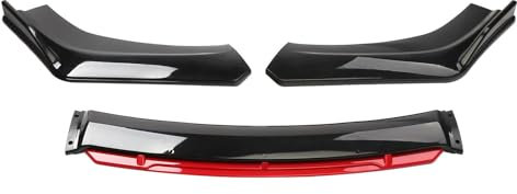 GENMAIBIGAO Auto Frontlippe Frontspoiler für Mercedes-Benz E-Class W210 W211 W212 W213 W214 VF210 VF211,Auto Frontstoßstange Splitter Lip Spoiler Lippensplitter,A/Black-red