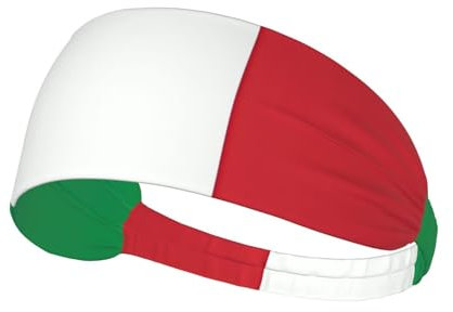 Schweißbänder mit Italien-Flagge, Sommerzubehör, elastische Bänder, modisches rutschfestes Stirnband, feuchtigkeitsableitendes Schweißband