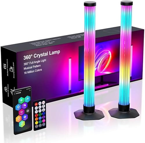 32CM 360 ° LED TV Light Bar con el modo de sincronización de música DIY Bluetooth Smart Control, 8 modos de colorido escena de la barra de luz para la decoración de la habitación, juegos, televisión