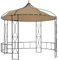 Wenjingqi-315227 Pavillon, rund, Taupe, 300 x 290 cm, Grau