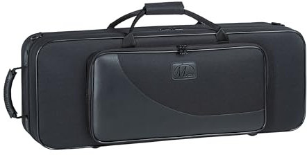 Robuster Leichtkoffer für Tenorsaxophone, gut gepolstert, wasserabweisend, große Außentasche für Noten und Zubehör, Rucksackgurte, ideal für Musiker