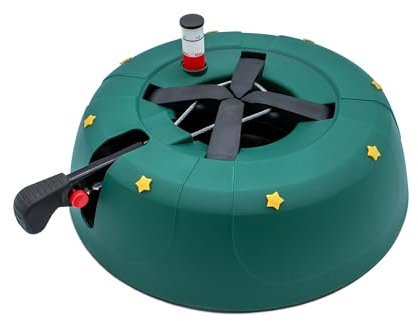 Support de sapin de Noël vert avec technique à une corde et levier à pied, 34 cm, avec réservoir d'eau pour arbres jusqu'à 2,5 m, pour vrais sapins