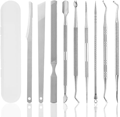 Scettar 9 Pezzi Set Manicure,Set Manicure Professionale,Set Pedicure Professionale Piedi,Attrezzi Per Pedicure,Per La Rimozione Di Calli,Duroni,Pelle Morta,Duroni,Cuticole