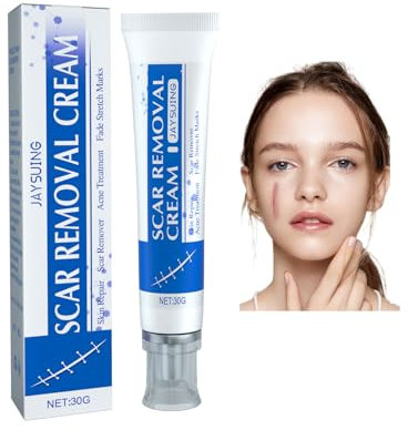 Crème anti-cicatrices, aide à réduire l'apparence des cicatrices anciennes et nouvelles, traitement des cicatrices pour le visage et le corps, crème réparatrice pour cicatrices, césarienne, chirurgie