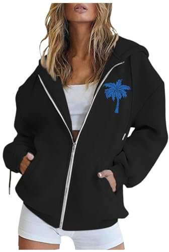 Damen Y2K Jacke Hoodies übergröße damen shirtjacke damen damen tshirt sommer elegant Damen-Sweatshirt longbluse damen sommer damen sweatjacke mit kapuze tshirt damen sommer elegant Damen Y2K