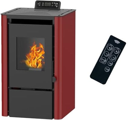 Poêle à granulés air Anita 7,6 kW Bordeaux Sannover