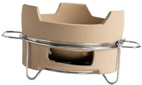 perfk Cuisinière à Charbon de Bois, cuisinière de Camping, chaudière à thé, cuisinière de Barbecue multifonctionnelle en céramique Traditionnelle pour Le, M