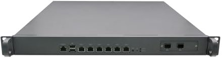HUNSN 1U Firewall Appliance 10GbE with Redundancy Power Supply, PFSense, Mikrotik, OPNsense, Untangle, Sophos, Kerio, VPN, I7 9700, RZ09, 6 x 1GbE LAN, 2 x SFP+, 32G RAM, 128G SSD