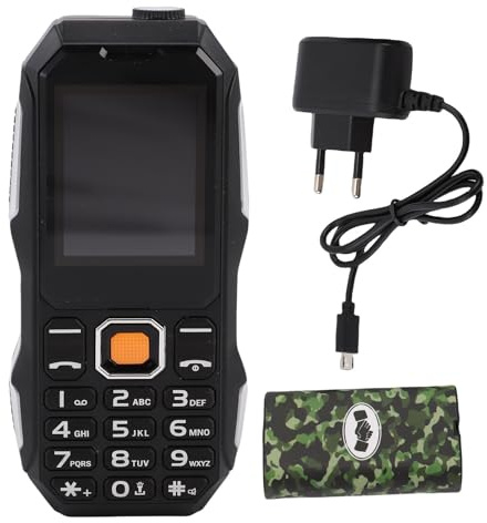 Focket 2G Teléfono Celular Desbloqueado, Teléfono Móvil Básico de Botón Grande de Doble SIM con Pantalla HD FM Radio Camera Flight, Teléfono Jitterbug para Comunicación Multifuncional (Black)
