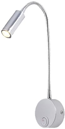 Osmond LED 3W Warm White 3000K Gooseneck Wall Lamp AC85-265V Wiring Type Bedside Lamp with Rotating Adjustable Spotlight Wall Mounted Reading LightSconces Lamp B